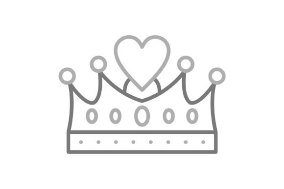 Crown Greyscale Line Icon: A Versatile Design Asset