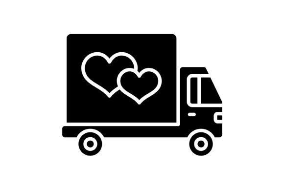 Delivery Truck Glyph Icon: A Versatile Asset for Modern Design
