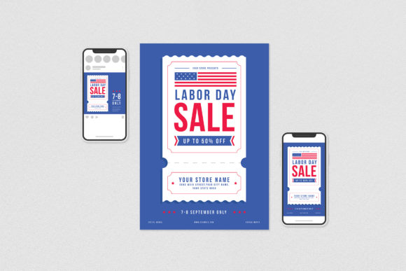 Master Your Labor Day Sale Flyer Set