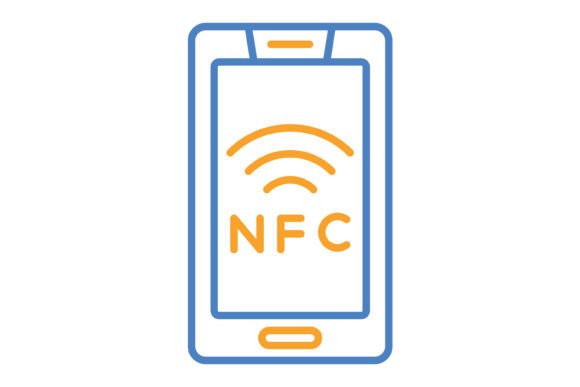 Nfc Blue & Orange Line Icon: A Practical Design Asset