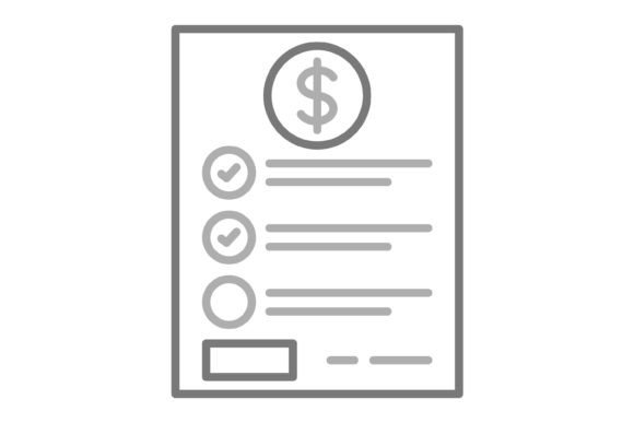 Price List Greyscale Line Icon: A Designer's Go-To Asset