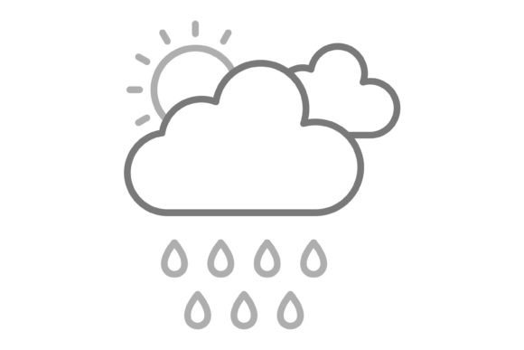 Rainy Day Greyscale Line Icon: Essential Design Asset Guide