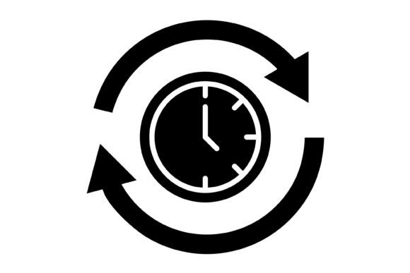 Time Circle Glyph Icon: A Versatile Design Asset for Every Project
