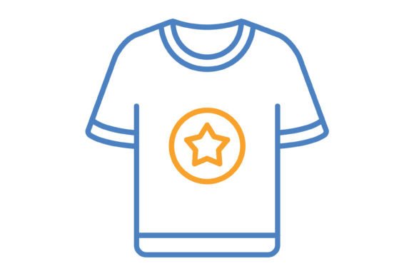 Tshirt Blue & Orange Line Icon: A Fresh Take on a Classic Symbol