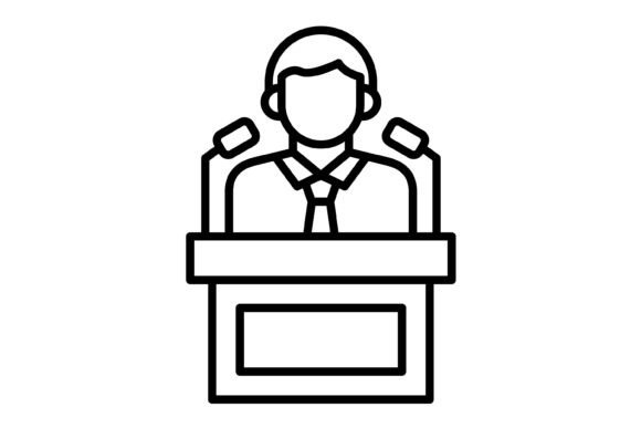 Using the Politician Outline Icon for Clear Communication