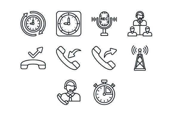 Visual Clarity in Customer Support: The 10 Call Center Service Line Icons Bundle