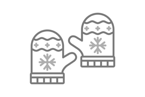 Winter Gloves Greyscale Line Icon: A Versatile Asset for Your Projects